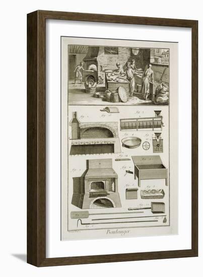 A Bakery and Baking Equipment, from the 'Encyclopedie Des Sciences Et Metiers'-French-Framed Giclee Print