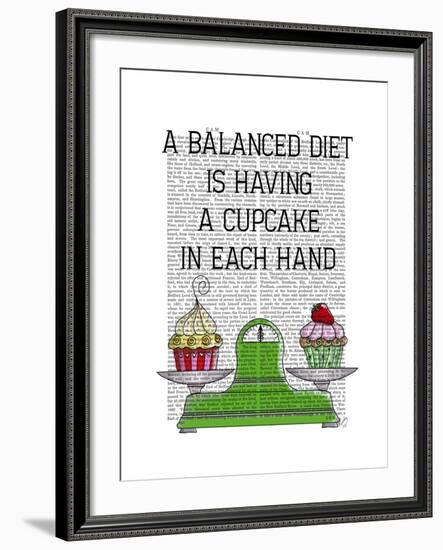 A Balanced Diet Illustration-Fab Funky-Framed Art Print