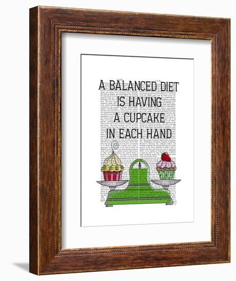 A Balanced Diet Illustration-Fab Funky-Framed Art Print