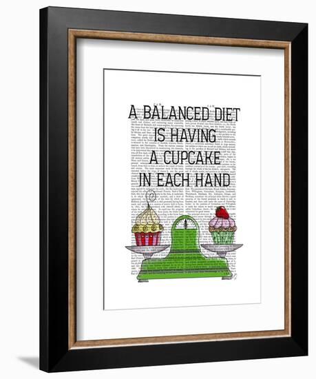 A Balanced Diet Illustration-Fab Funky-Framed Art Print