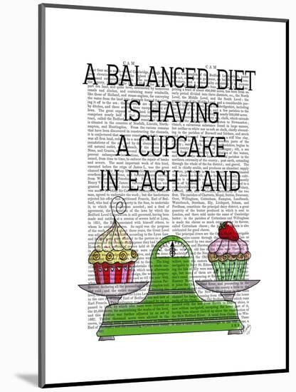 A Balanced Diet Illustration-Fab Funky-Mounted Art Print