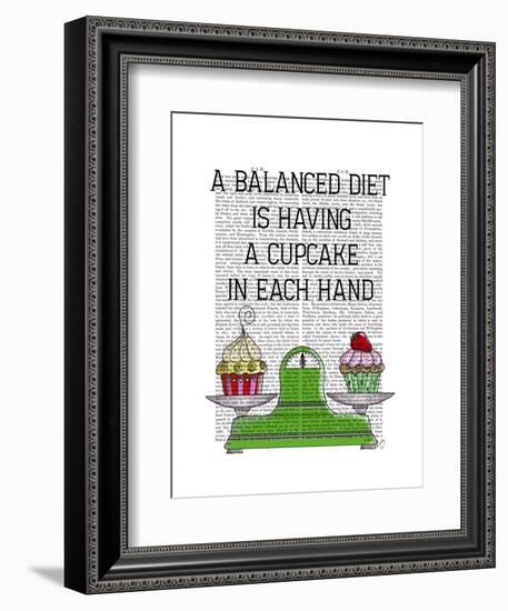 A Balanced Diet Illustration-Fab Funky-Framed Art Print