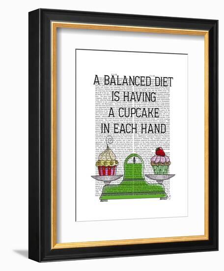 A Balanced Diet Illustration-Fab Funky-Framed Art Print