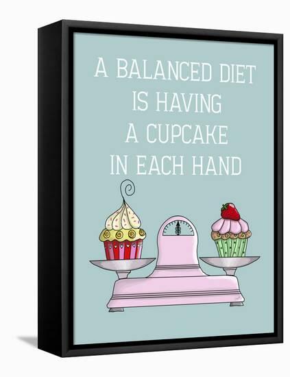 A Balanced Diet-Fab Funky-Framed Stretched Canvas