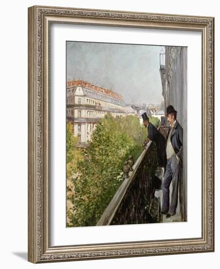 A Balcony, Boulevard Haussmann, 1880-Gustave Caillebotte-Framed Giclee Print