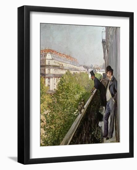 A Balcony, Boulevard Haussmann, 1880-Gustave Caillebotte-Framed Giclee Print