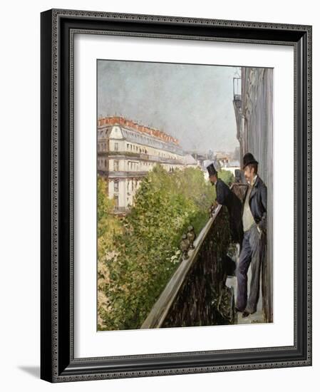 A Balcony, Boulevard Haussmann, 1880-Gustave Caillebotte-Framed Giclee Print