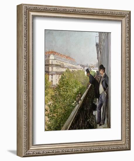 A Balcony, Boulevard Haussmann, 1880-Gustave Caillebotte-Framed Giclee Print