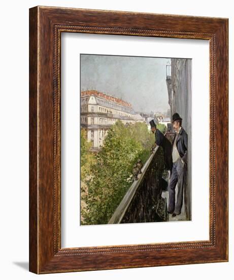 A Balcony, Boulevard Haussmann, 1880-Gustave Caillebotte-Framed Giclee Print