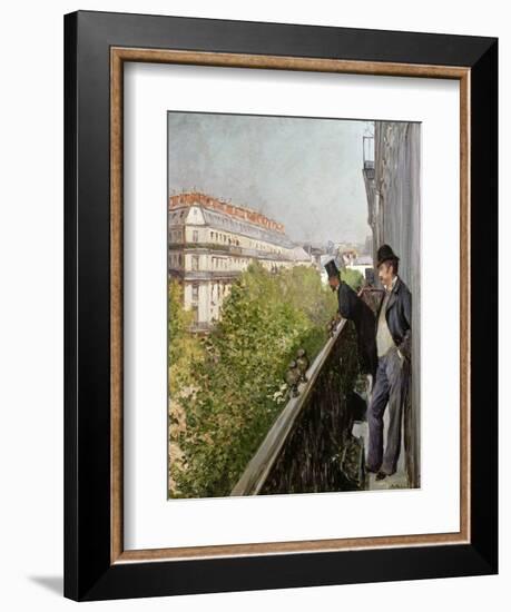 A Balcony, Boulevard Haussmann, 1880-Gustave Caillebotte-Framed Giclee Print