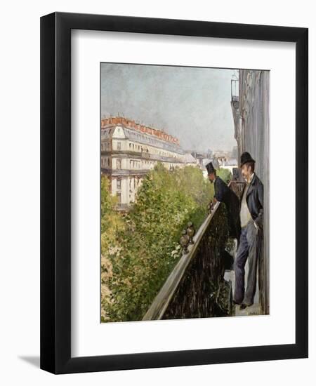 A Balcony, Boulevard Haussmann, 1880-Gustave Caillebotte-Framed Giclee Print