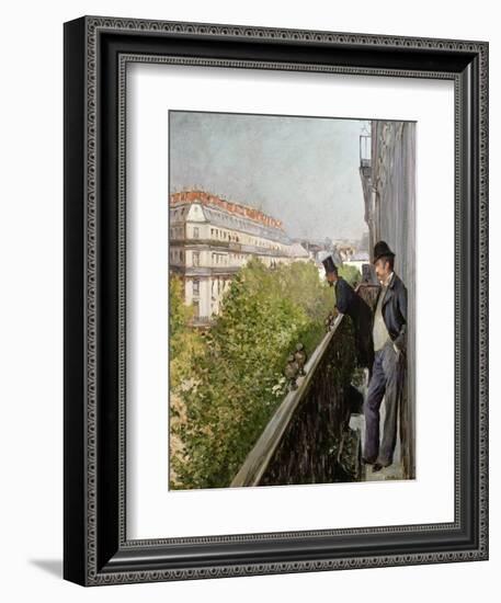 A Balcony, Boulevard Haussmann, 1880-Gustave Caillebotte-Framed Giclee Print