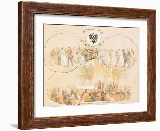 A Ball in the Heraldic Hall in the Winter Palace, 1889-Mihály Zichy-Framed Giclee Print