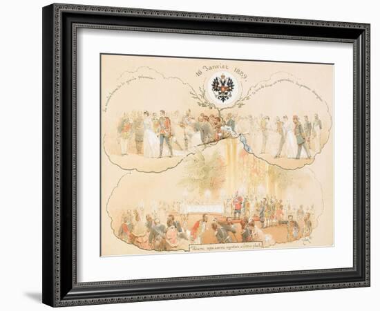 A Ball in the Heraldic Hall in the Winter Palace, 1889-Mihály Zichy-Framed Giclee Print