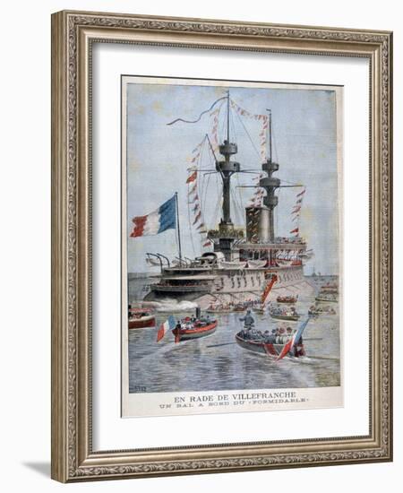 A Ball on Board the Battleship 'Formidable, Villefranche Harbour, France, 1896-Henri Meyer-Framed Giclee Print