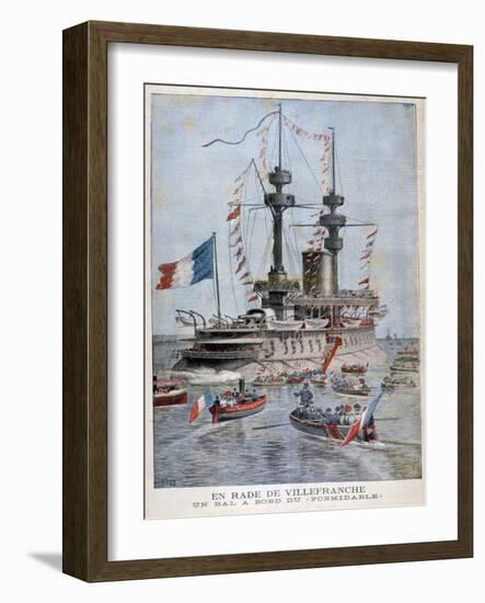 A Ball on Board the Battleship 'Formidable, Villefranche Harbour, France, 1896-Henri Meyer-Framed Giclee Print