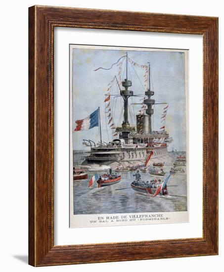 A Ball on Board the Battleship 'Formidable, Villefranche Harbour, France, 1896-Henri Meyer-Framed Giclee Print