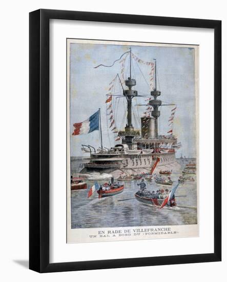 A Ball on Board the Battleship 'Formidable, Villefranche Harbour, France, 1896-Henri Meyer-Framed Giclee Print