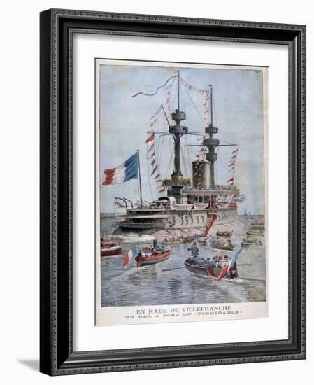 A Ball on Board the Battleship 'Formidable, Villefranche Harbour, France, 1896-Henri Meyer-Framed Giclee Print