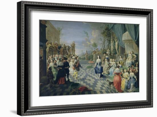 A Ball on the Terrace of a Palace-Hieronymus Janssens-Framed Giclee Print