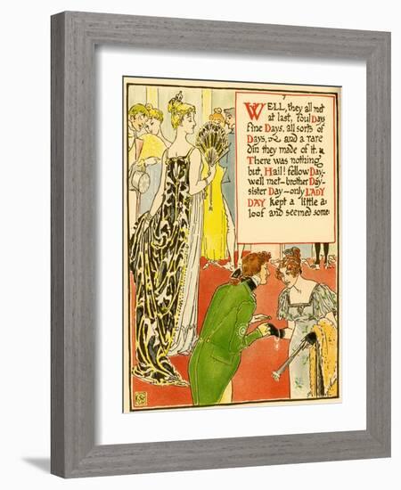 A Ball-Walter Crane-Framed Art Print