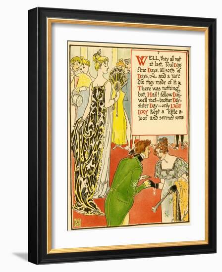 A Ball-Walter Crane-Framed Art Print