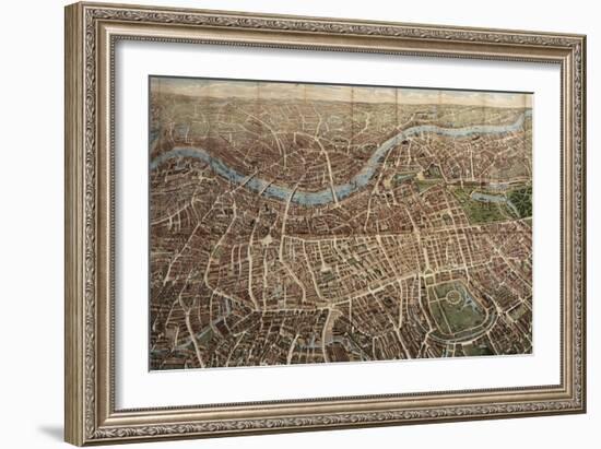 A Balloon View of London, Published by Banks and Company, 1851-null-Framed Giclee Print