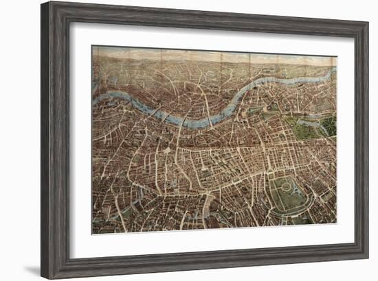 A Balloon View of London, Published by Banks and Company, 1851-null-Framed Giclee Print