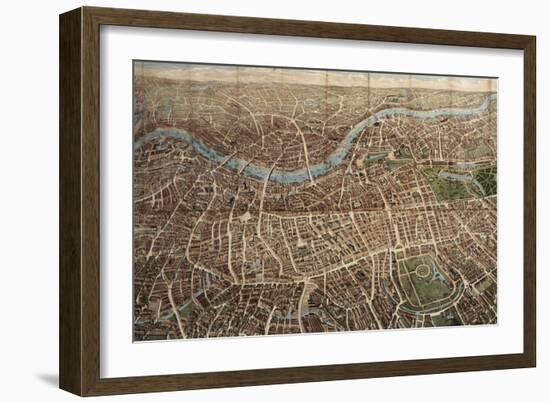 A Balloon View of London, Published by Banks and Company, 1851-null-Framed Giclee Print