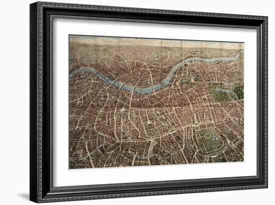 A Balloon View of London, Published by Banks and Company, 1851-null-Framed Giclee Print