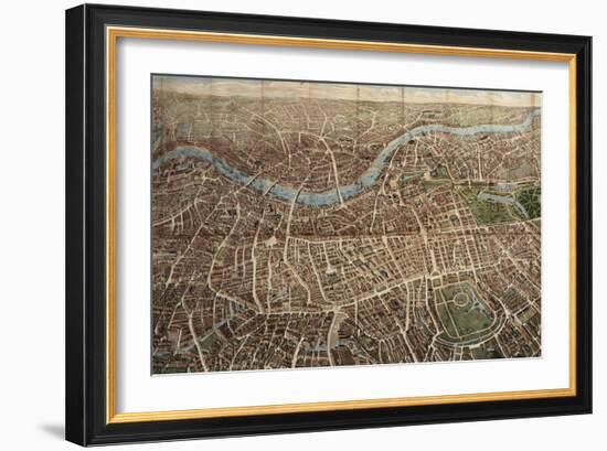 A Balloon View of London, Published by Banks and Company, 1851-null-Framed Giclee Print