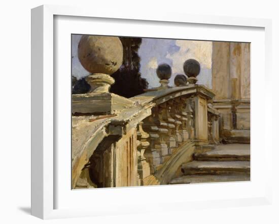 A Balustrade-John Singer Sargent-Framed Giclee Print