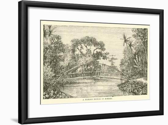 A Bamboo Bridge in Borneo-null-Framed Giclee Print