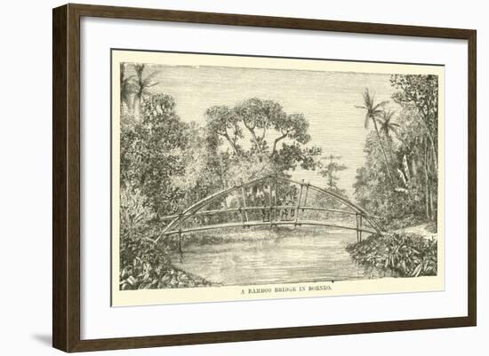 A Bamboo Bridge in Borneo-null-Framed Giclee Print