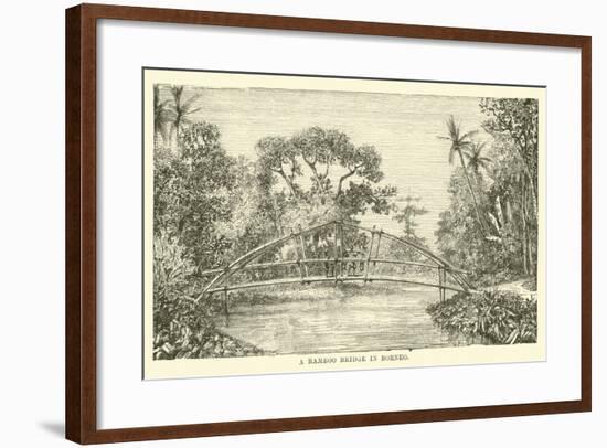 A Bamboo Bridge in Borneo-null-Framed Giclee Print