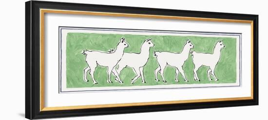 A Band of Llamas-Kristine Hegre-Framed Giclee Print