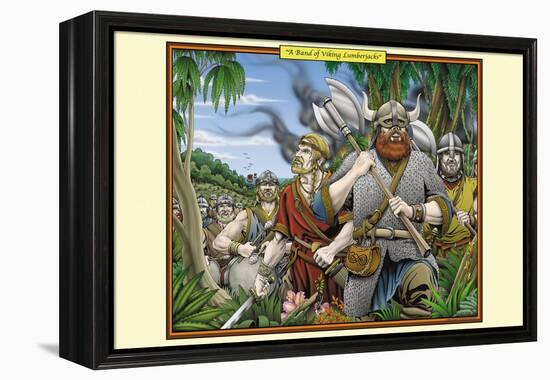 A Band of Viking Lumberjacks-Richard Kelly-Framed Stretched Canvas