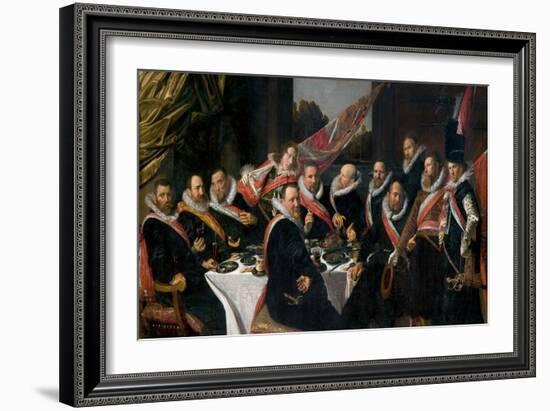 A Banquet of the Officers of the St. George Militia Company, 1616-Frans Hals-Framed Giclee Print