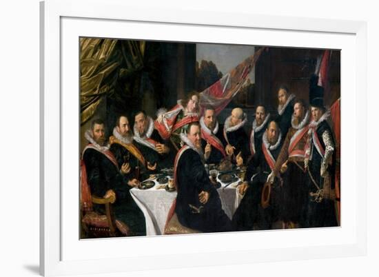 A Banquet of the Officers of the St. George Militia Company, 1616-Frans Hals-Framed Giclee Print