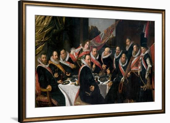 A Banquet of the Officers of the St. George Militia Company, 1616-Frans Hals-Framed Giclee Print