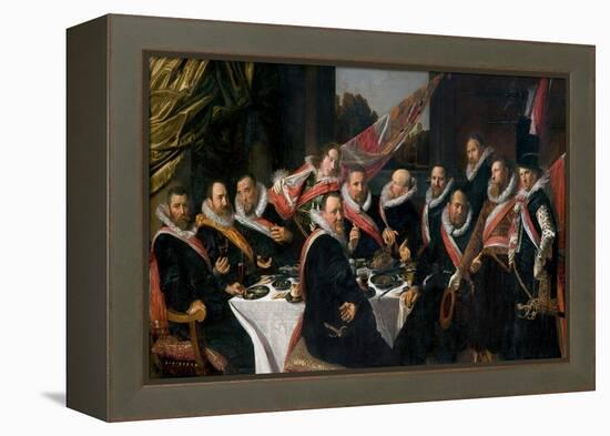 A Banquet of the Officers of the St. George Militia Company, 1616-Frans Hals-Framed Premier Image Canvas