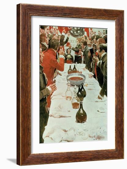 A Banquet to Genet, Illustration from Washington and the French Craze of '93 by John Bach Mcmaster-Howard Pyle-Framed Giclee Print