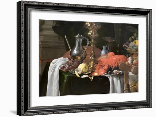 A Banqueting Scene - Still Life-Jan Davidsz. de Heem-Framed Art Print