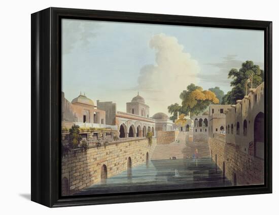 A Baolee Near the Old City of Delhi, Plate Xviii from Part 4 of 'Oriental Scenery', Pub. 1802-Thomas Daniell-Framed Premier Image Canvas