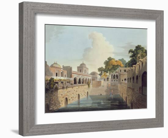 A Baolee Near the Old City of Delhi, Plate Xviii from Part 4 of 'Oriental Scenery', Pub. 1802-Thomas Daniell-Framed Giclee Print