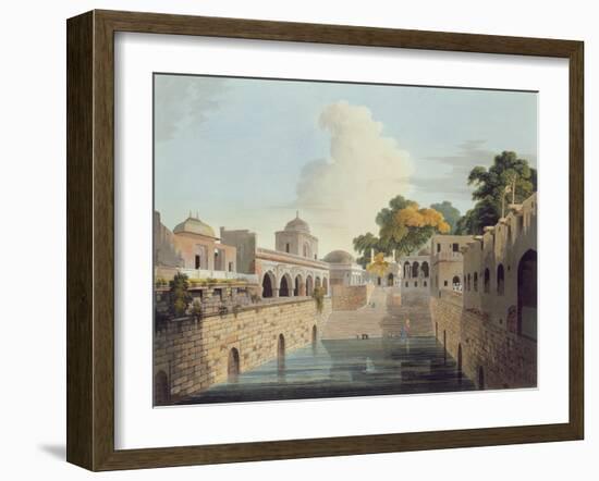 A Baolee Near the Old City of Delhi, Plate Xviii from Part 4 of 'Oriental Scenery', Pub. 1802-Thomas Daniell-Framed Giclee Print