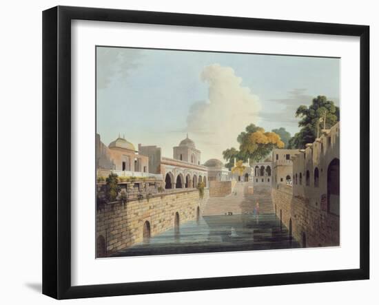 A Baolee Near the Old City of Delhi, Plate Xviii from Part 4 of 'Oriental Scenery', Pub. 1802-Thomas Daniell-Framed Giclee Print