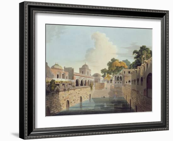 A Baolee Near the Old City of Delhi, Plate Xviii from Part 4 of 'Oriental Scenery', Pub. 1802-Thomas Daniell-Framed Giclee Print