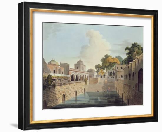 A Baolee Near the Old City of Delhi, Plate Xviii from Part 4 of 'Oriental Scenery', Pub. 1802-Thomas Daniell-Framed Giclee Print