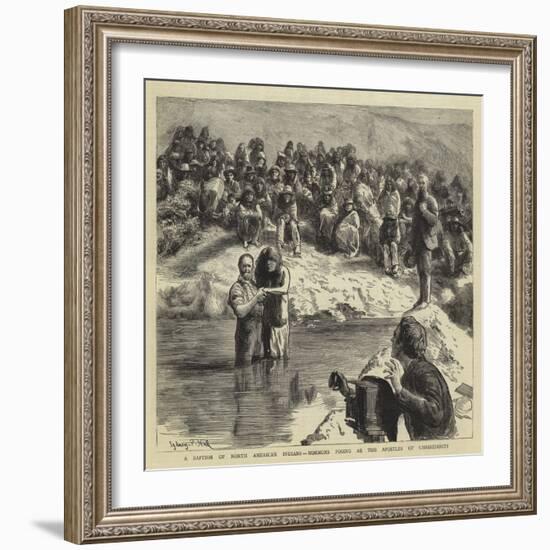 A Baptism of North American Indians, Mormons Posing as the Apostles of Christianity-Sydney Prior Hall-Framed Giclee Print